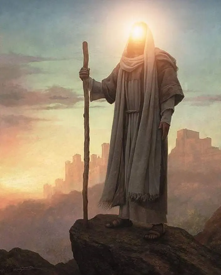 The wanderer at sunrise